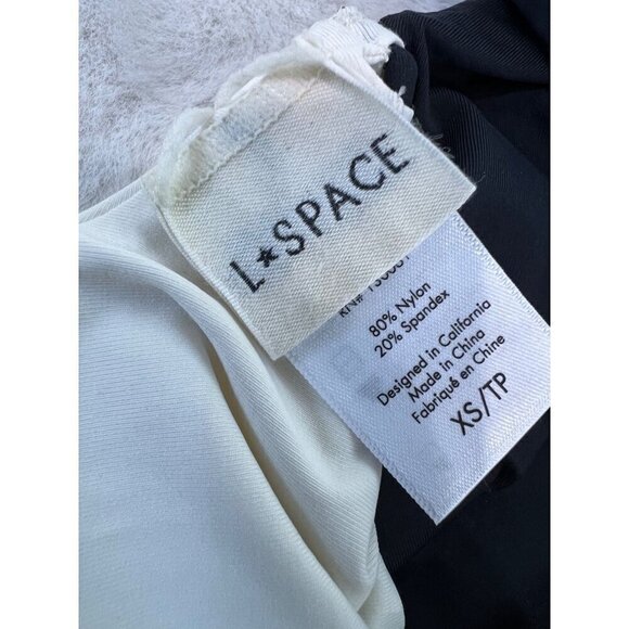 New L SPACE Size XS Solstice Bitsy Cutout Colorblock One-Piece Swimsuit - Picture 3 of 9